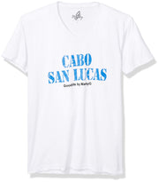 Marky G Apparel Men's Cabo San Lucas Graphic Printed Premium Tops Fitted Sueded Short Sleeve V-Neck T-Shirt - Clementine Apparel