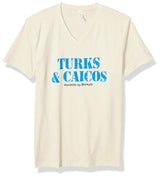 Marky G Apparel Men's Turks & Caicos Graphic Printed Premium Tops Fitted Sueded Short Sleeve V-Neck T-Shirt - Clementine Apparel