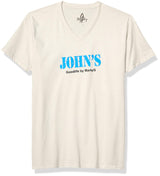 Marky G Apparel Men's ST. John's Graphic Printed Premium Tops Fitted Sueded Short Sleeve V-Neck T-Shirt - Clementine Apparel