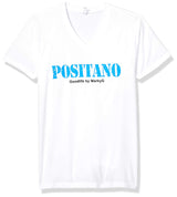 Marky G Apparel Men's Positano Graphic Printed Premium Tops Fitted Sueded Short Sleeve V-Neck T-Shirt - Clementine Apparel