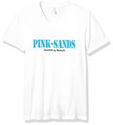 Marky G Apparel Men's Pink Sands GraphicPrinted  Premium Tops Fitted Sueded Short Sleeve V-Neck T-Shirt - Clementine Apparel