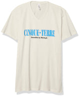 Marky G Apparel Men's Cinque Terre Graphic Printed Premium Tops Fitted Sueded Short Sleeve V-Neck T-Shirt - Clementine Apparel