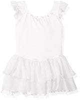 Clementine Little Girls' Microfiber Flutter Sleeve Dance Leotard - Clementine Apparel