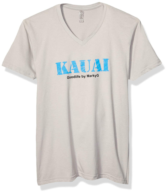 Marky G Apparel Men's Kauai Graphic Printed Premium Fitted Sueded Short Sleeve V-Neck T-Shirt - Clementine Apparel