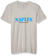 Marky G Apparel Men's Naples Graphic Printed Premium Tops Fitted Sueded Short Sleeve V-Neck T-Shirt - Clementine Apparel