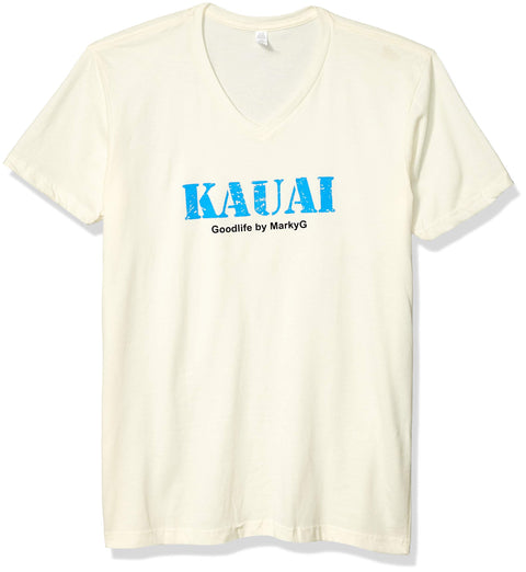 Marky G Apparel Men's Kauai Graphic Printed Premium Fitted Sueded Short Sleeve V-Neck T-Shirt - Clementine Apparel