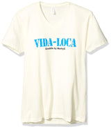 Marky G Apparel Men's Vida Loca Graphic Printed Premium Tops Fitted Sueded Short Sleeve V-Neck T-Shirt - Clementine Apparel