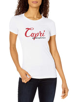 Marky G Apparel Women's Casual Short Sleeve Crewneck Tops Blouses Slim Fit T-Shirt With Capri Printed - Clementine Apparel