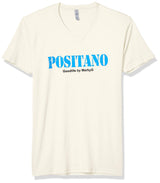 Marky G Apparel Men's Positano Graphic Printed Premium Tops Fitted Sueded Short Sleeve V-Neck T-Shirt - Clementine Apparel