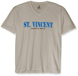 Marky G Apparel Men's Vincent Graphic Printed Premium Tops Fitted Sueded Short Sleeve V-Neck T-Shirt - Clementine Apparel