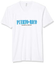 Marky G Apparel Men's Puerto Rico Graphic Printed Premium Tops Fitted Sueded Short Sleeve V-Neck T-Shirt - Clementine Apparel