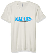 Marky G Apparel Men's Naples Graphic Printed Premium Tops Fitted Sueded Short Sleeve V-Neck T-Shirt - Clementine Apparel