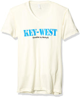 Marky G Apparel Men's Key West Graphic Printed Premium Fitted Sueded Short Sleeve V-Neck T-Shirt - Clementine Apparel