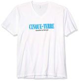 Marky G Apparel Men's Cinque Terre Graphic Printed Premium Tops Fitted Sueded Short Sleeve V-Neck T-Shirt - Clementine Apparel