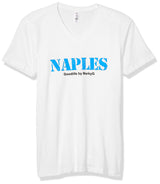 Marky G Apparel Men's Naples Graphic Printed Premium Tops Fitted Sueded Short Sleeve V-Neck T-Shirt - Clementine Apparel