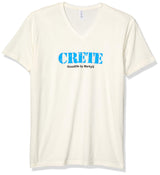 Marky G Apparel Men's Crete Graphic Printed Premium Tops Fitted Sueded Short Sleeve V-Neck T-Shirt - Clementine Apparel