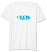 Marky G Apparel Men's Crete Graphic Printed Premium Tops Fitted Sueded Short Sleeve V-Neck T-Shirt - Clementine Apparel