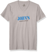Marky G Apparel Men's ST. John's Graphic Printed Premium Tops Fitted Sueded Short Sleeve V-Neck T-Shirt - Clementine Apparel