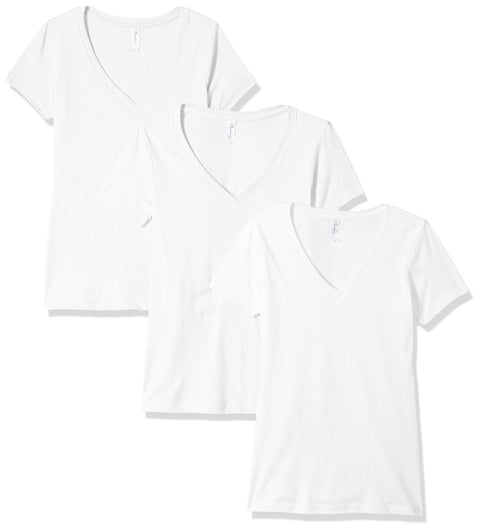 Clementine Women's Petite Plus Ideal V Neck Tee (Pack of 3) - Clementine Apparel