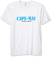 Marky G Apparel Men's Cape May Graphic Printed Premium Tops Fitted Sueded Short Sleeve V-Neck T-Shirt - Clementine Apparel