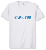 Marky G Apparel Men's Cape Cod Graphic Printed Premium Tops Fitted Sueded Short Sleeve V-Neck T-Shirt - Clementine Apparel