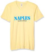 Marky G Apparel Men's Naples Graphic Printed Premium Tops Fitted Sueded Short Sleeve V-Neck T-Shirt - Clementine Apparel
