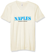 Marky G Apparel Men's Naples Graphic Printed Premium Tops Fitted Sueded Short Sleeve V-Neck T-Shirt - Clementine Apparel