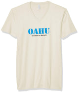 Marky G Apparel Men's Oahu Graphic Printed Premium Tops Fitted Sueded Short Sleeve V-Neck T-Shirt - Clementine Apparel