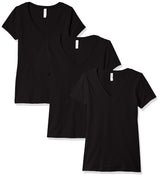 Clementine Women's Petite Plus Ideal V Neck Tee (Pack of 3) - Clementine Apparel