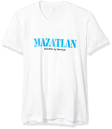 Marky G Apparel Men's Mazatlan Graphic Printed Premium Tops Fitted Sueded Short Sleeve V-Neck T-Shirt - Clementine Apparel