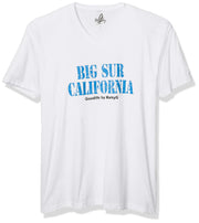 Marky G Apparel Men's Big Sur California Graphic Printed Premium Tops Fitted Sueded Short Sleeve V-Neck T-Shirt - Clementine Apparel