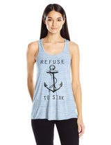 Clementine Women's Refuse to Sink Printed Flowy Racerback Tank - Clementine Apparel