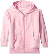 Clementine Little Girls' Toddler Full-Zip Fleece Hooded Sweatshirt - Clementine Apparel
