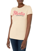 Marky G Apparel Women's Casual Short Sleeve Tops Blouses Slim Fit T-Shirt With St. Martin Printed - Clementine Apparel