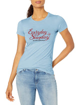 Marky G Apparel Women's Casual Short Sleeve Crewneck Tops Blouses Slim Fit T-Shirt With Cozumel Printed - Clementine Apparel