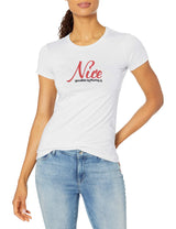 Marky G Apparel Women's Casual Short Sleeve Crewneck Tops Slim Fit T-Shirt With Nice Graphic Printed - Clementine Apparel