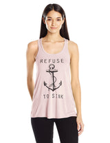 Clementine Women's Refuse to Sink Printed Flowy Racerback Tank - Clementine Apparel