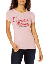 Marky G Apparel Women's Casual Short Sleeve Crewneck Tops Slim Fit T-Shirt With Cayman Islands Printed - Clementine Apparel