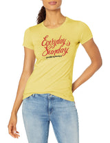 Marky G Apparel Women's Casual Short Sleeve Crewneck Tops Blouses Slim Fit T-Shirt With Phuket Printed - Clementine Apparel