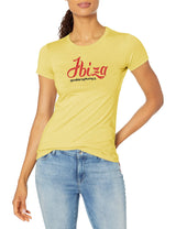 Marky G Apparel Women's Casual Short Sleeve Crewneck Tops Blouses Slim Fit T-Shirt With Ibiza Printed - Clementine Apparel