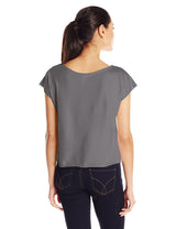 Clementine Women's Light Weight French Terry Dolman Sleeve Top, Black, Small - Clementine Apparel