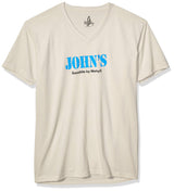Marky G Apparel Men's ST. John's Graphic Printed Premium Tops Fitted Sueded Short Sleeve V-Neck T-Shirt - Clementine Apparel