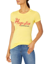 Marky G Apparel Women's Casual Short Sleeve Crewneck Tops Slim Fit T-Shirt With St. Augustine Printed - Clementine Apparel