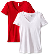Clementine Women's Petite Plus Ideal V Neck Tee (Pack of 2) - Clementine Apparel