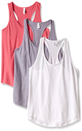 Clementine Women's Petite Plus Ideal Racerback Tank (Pack of 3) - Clementine Apparel