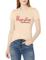 Marky G Apparel Women's Casual Short Sleeve Crewneck Tops Slim Fit T-Shirt With St. Augustine Printed - Clementine Apparel