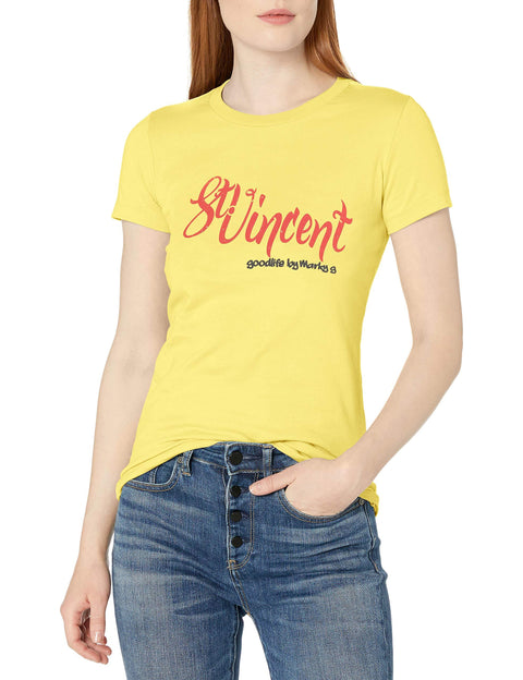 Marky G Apparel Women's Short Sleeve Crewneck Tops Slim Fit T-Shirt With St.Vincent & Grenadines Printed - Clementine Apparel