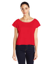 Clementine Women's Light Weight French Terry Dolman Sleeve Top, Black, Small - Clementine Apparel