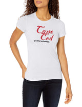Marky G Apparel Women's Casual Short Sleeve Crewneck Tops Blouses Slim Fit T-Shirt With Cape Cod Printed - Clementine Apparel
