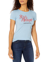 Marky G Apparel Women's Casual Short Sleeve Crewneck Tops Slim Fit T-Shirt With St. Helena Printed - Clementine Apparel